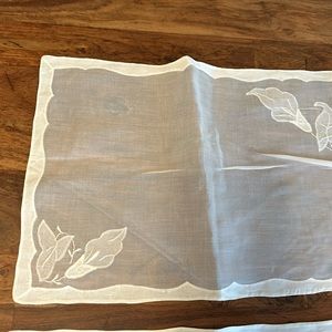 Set of 8 Vintage Silk and Cotton Table Mat embroidered